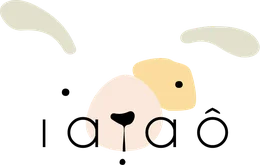 Logo IAIAÔ com rosto de cachorrinho