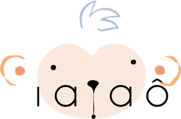 Logo IAIAÔ com rosto de macaquinho