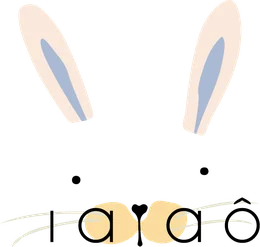 Logo IAIAÔ com rosto de coelho